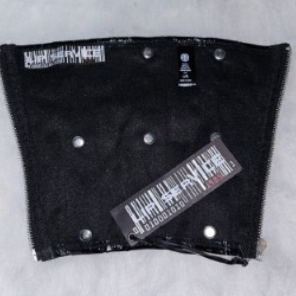 NWT L/XL LIP SERVICE MENS BLACK PVC W/SPIKES GAUNTLET/ARMBAND - Picture 2 of 14